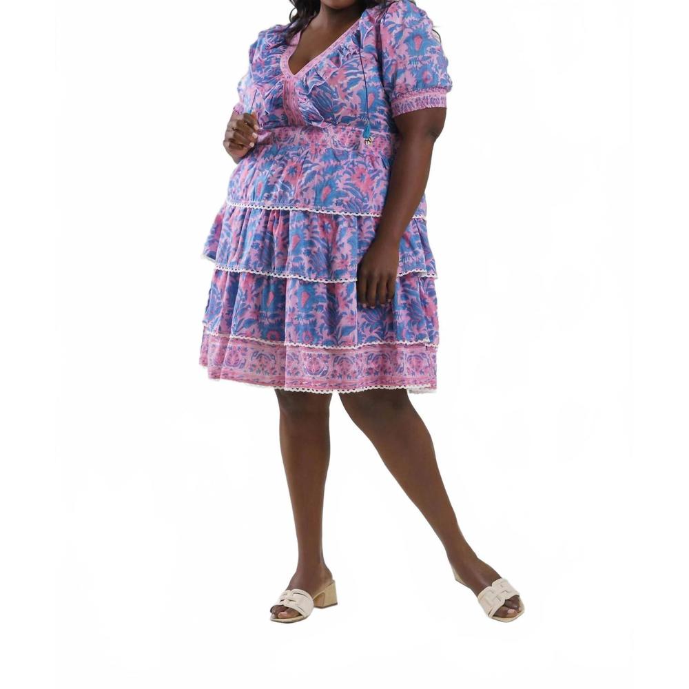 NEW SAL ROSA kiara mini dress - plus size in plummet